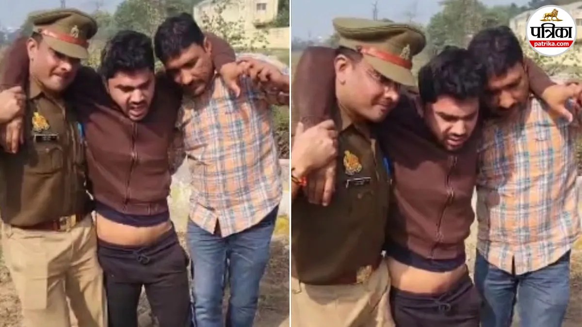 ghaziabad chain snatching encounter kavindar police one injured arrested