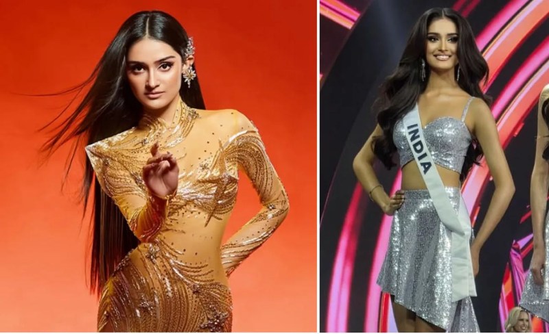 मिस यूनिवर्स फिनाले में मनिका विश्वकर्मा का गोल्डन लुक छाया