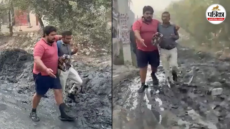 muzaffarnagar je dragged mud khatauli farmer protest