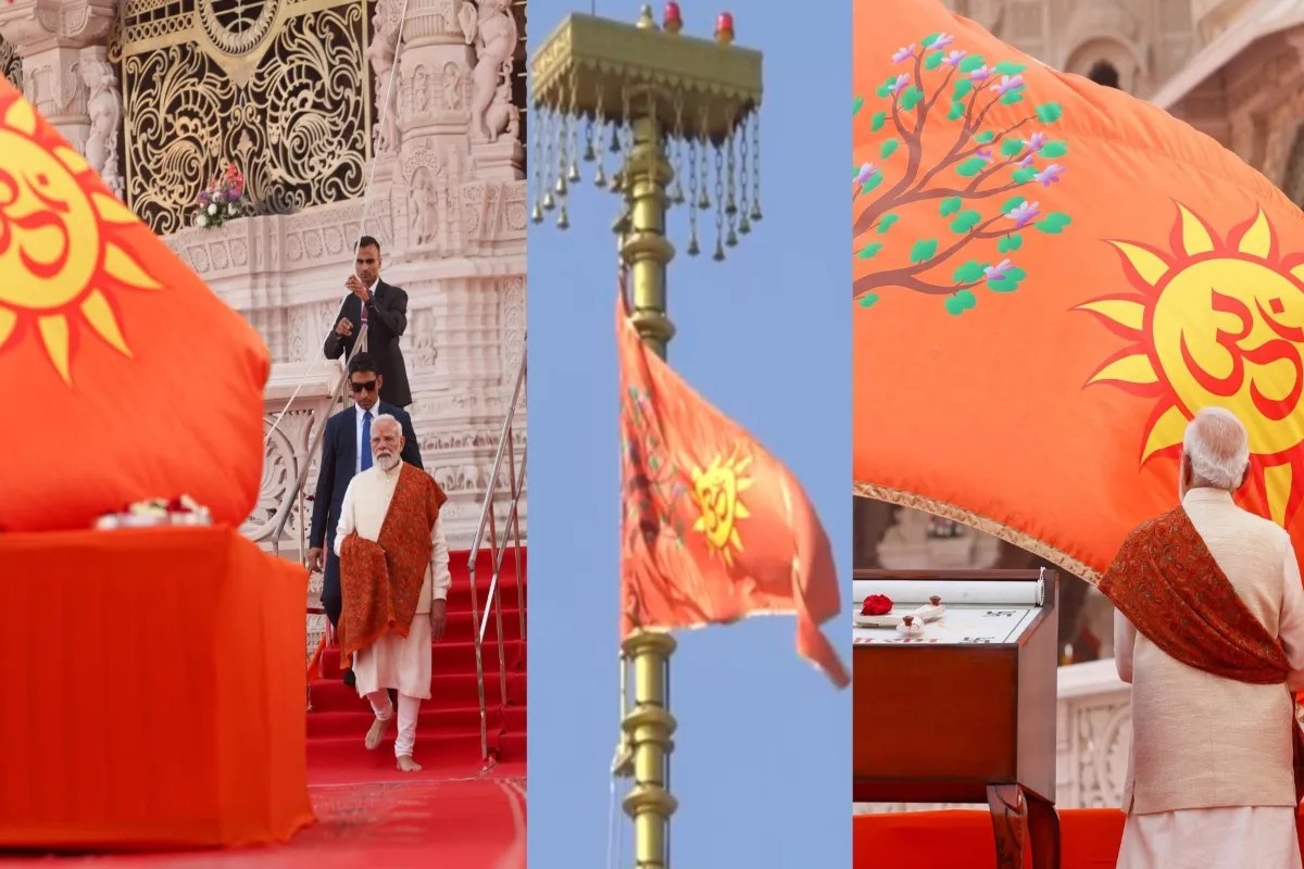 pm narendra modi hoisted flag at ram temple with trembling hands everyone eyes became moist see photos