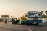 big breaking news horrific road accident in moradabad five died six injured in collision with roadways bus