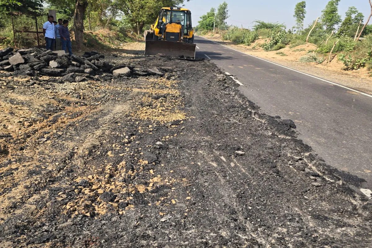 road, new road, new road in Jalore, road construction, road construction in Sanchore, road construction in Rajasthan, Sanchore news, Jalore news, Rajasthan news