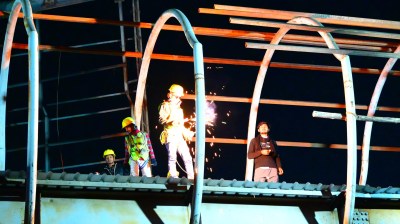 Sky Walk : मल्टीलेवल पार्किंग के पास एंगल में बिल्डिंग कराने का काम शुरू