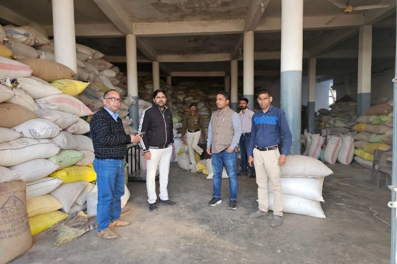 Action against illegal storage of paddy