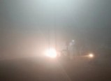 सड़क पर छाया घना कोहरा