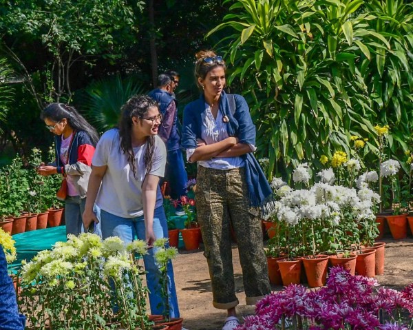 Flower exibition in rajasthan university