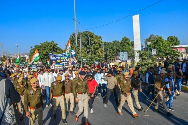 Congress protest against ed
