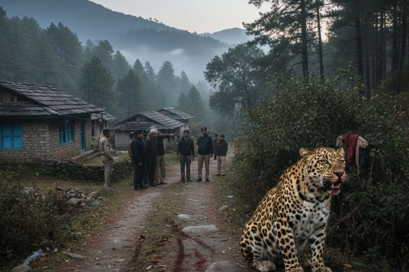 A 42-year-old man was killed by a leopard in Barakot in Uttarakhand's Champawat district today