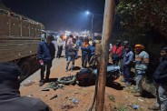 Bus-bike accident
