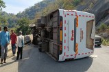 Bus overturned, Bus overturned in Mount Abu, Bus overturned in Rajasthan, Mount Abu bus accident, Rajasthan bus accident, Sirohi news, Rajasthan news