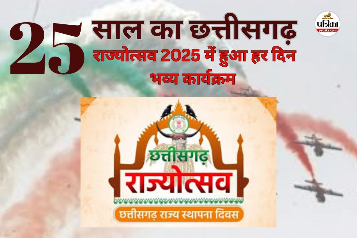 25 साल का छत्तीसगढ़... रंग, संस्कृति और विकास की कहानी कहता राज्योत्सव 2025, जानें क्या कुछ हुआ खास..?(photo-patrika)
