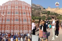 जयपुर में प्रमुख पयर्टन स्थलों पर उमड़े सैलानी, पत्रिका फोटो