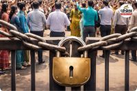 सभी विभागों में लटके रहे ताले (photo source- Patrika)