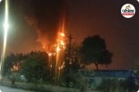 तारपीन तेल के टैंकर में ब्लास्ट से मचा हड़कंप (photo source- Patrika)