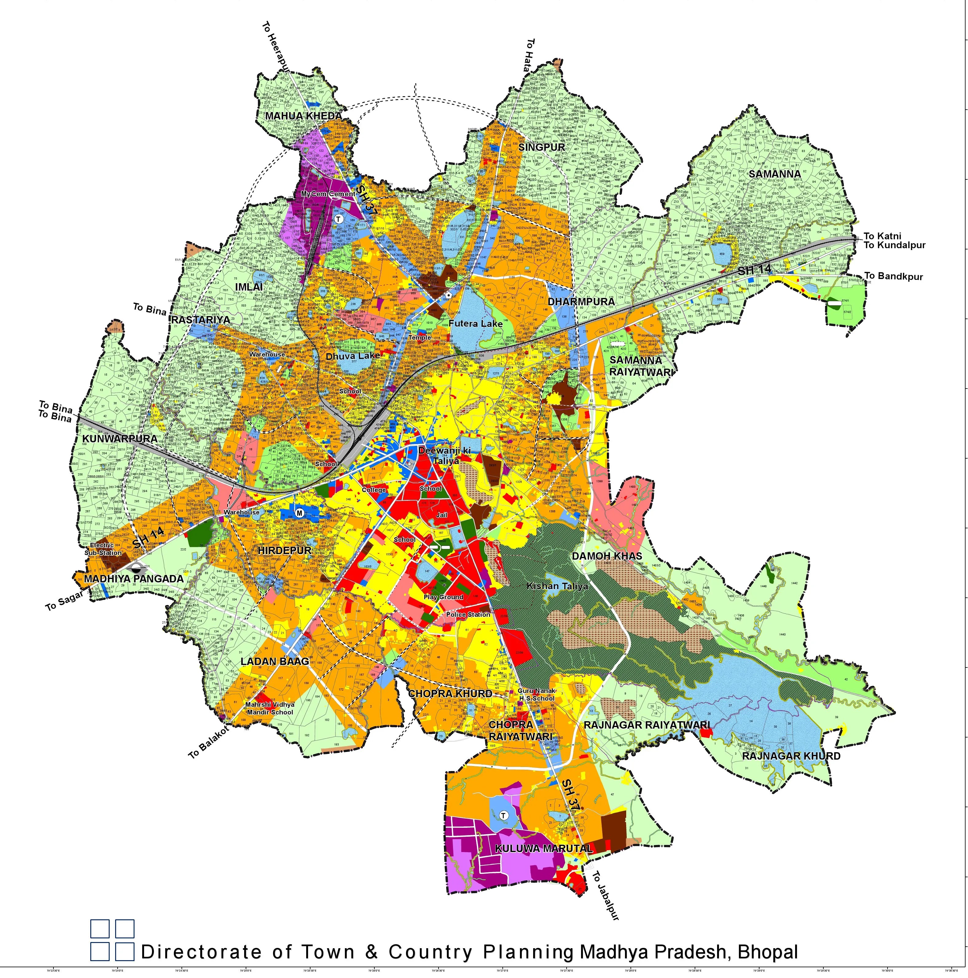 Damoh Nagar New Map