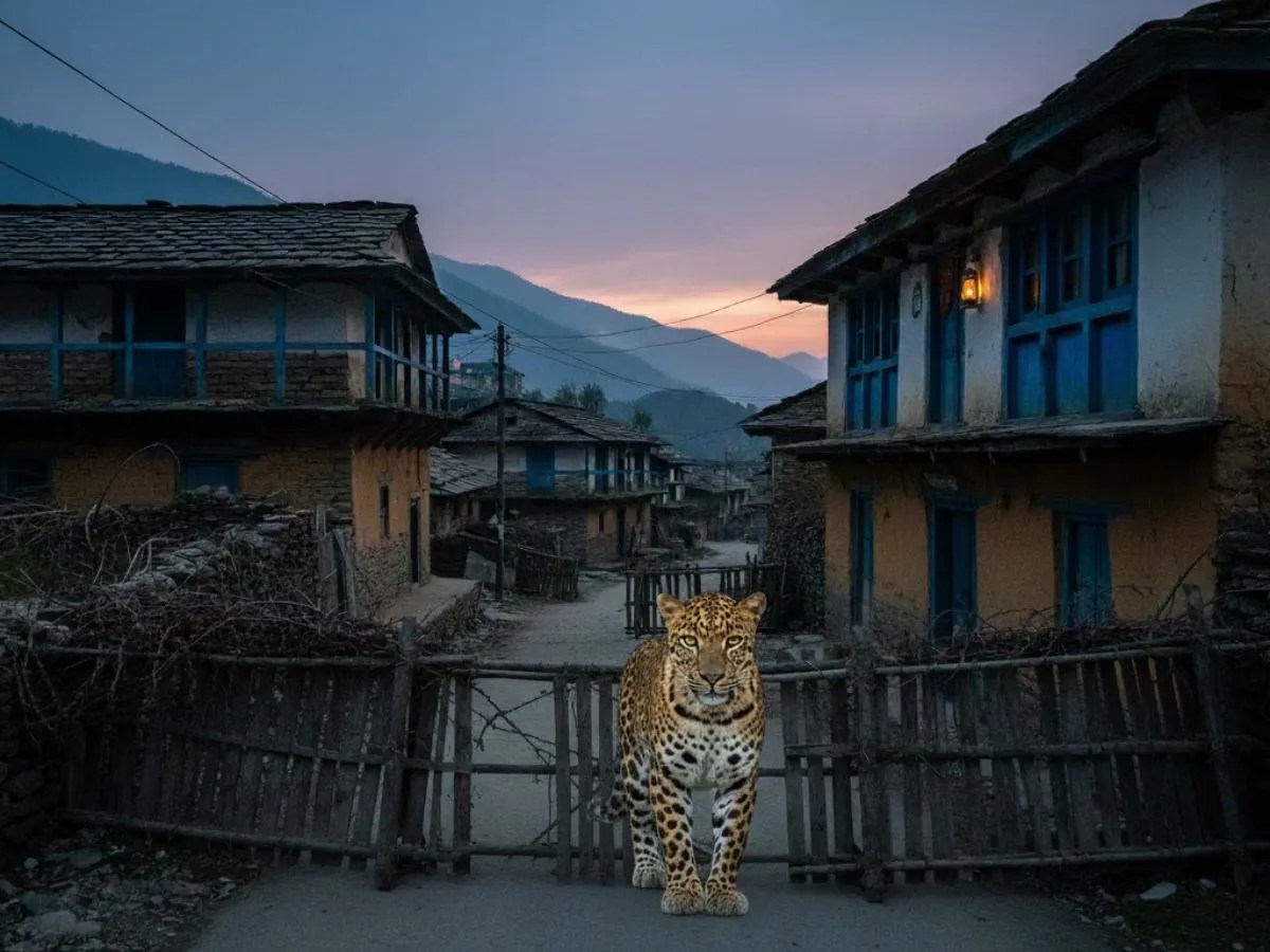 Due to the fear of leopards, a corona-like situation has arisen in Pauri, where online education has been started in 55 schools