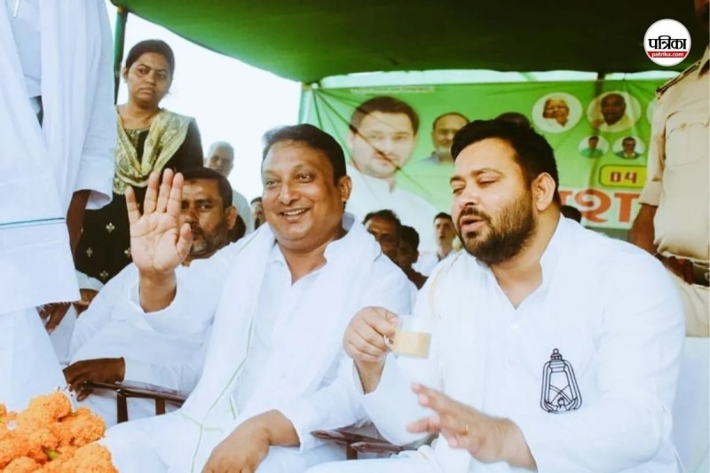 राजद विधायक फैसल रहमान और तेजस्वी यादव