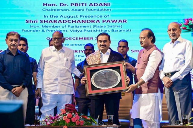 Gautam Adani in Baramati with pawar