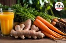 Homemade Juice Recipe, Glowing skin drink, Health benefits of carrot ginger juice,