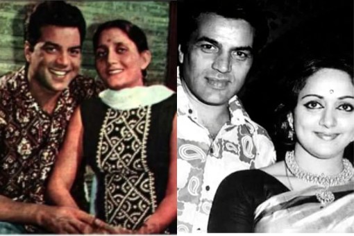 Dhrmendra, Hema Malini and Prakash Kaur