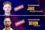 IPL 2026 Auction Unsold Players Full List