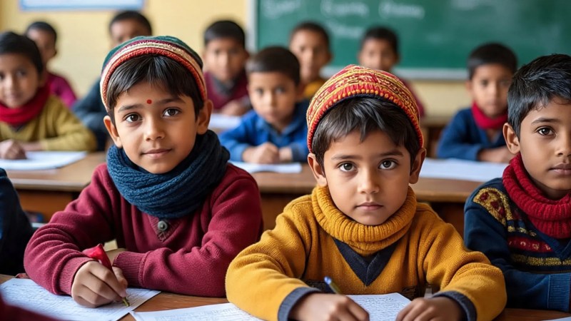 कड़ाके की ठंड, घना कोहरा (फोटो सोर्स- मेटा एआई)