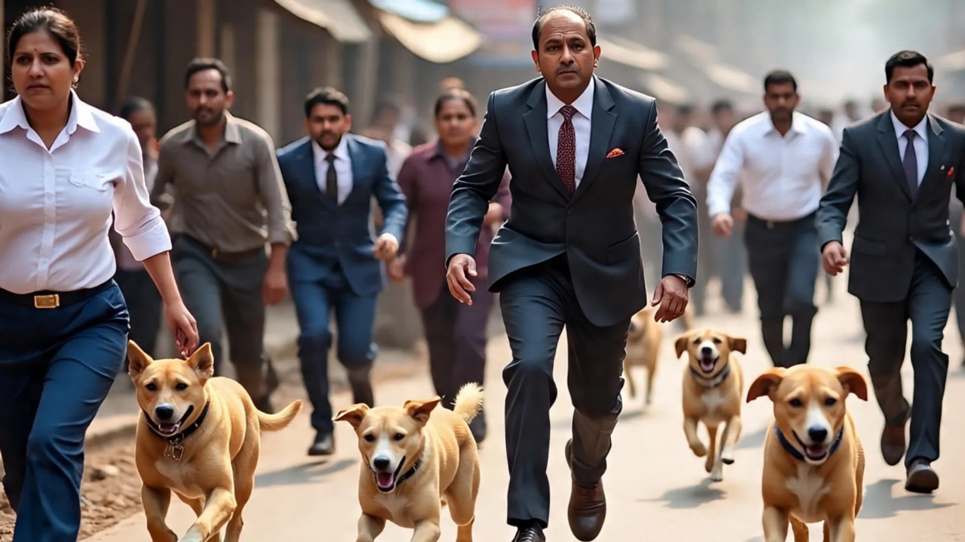शिक्षक करेंगे कुत्तों की गिनती फोटो सोर्स-मेटा एआई