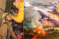 Jaipur JCB workshop massive fire Many hands came help big disaster averting thirsty firefighter won hearts