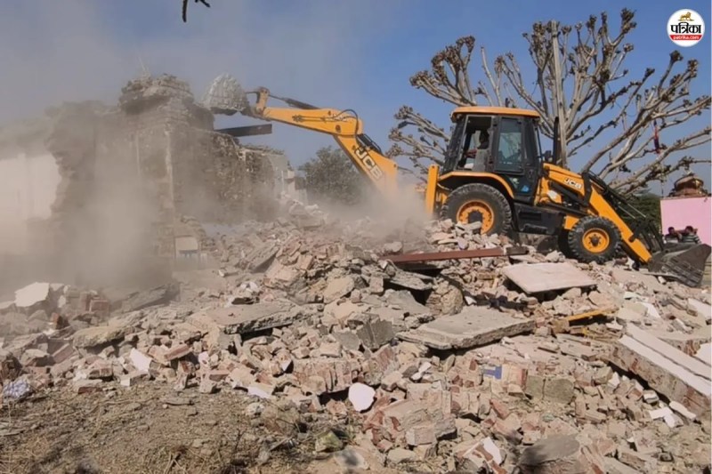 Jhunjhunu Bulldozer action