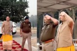 कथावाचक को पुलिस ने दी पूरी परेड सलामी