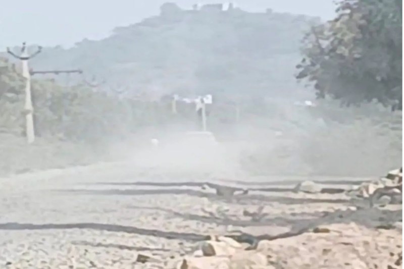 Koselav-Sanderao Road, Koselav-Sanderao Road in Pali, Koselav-Sanderao Road Damaged, Pali Road News, Pali News, Rajasthan News