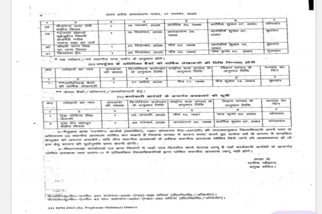 2026  Public Holiday Schedule