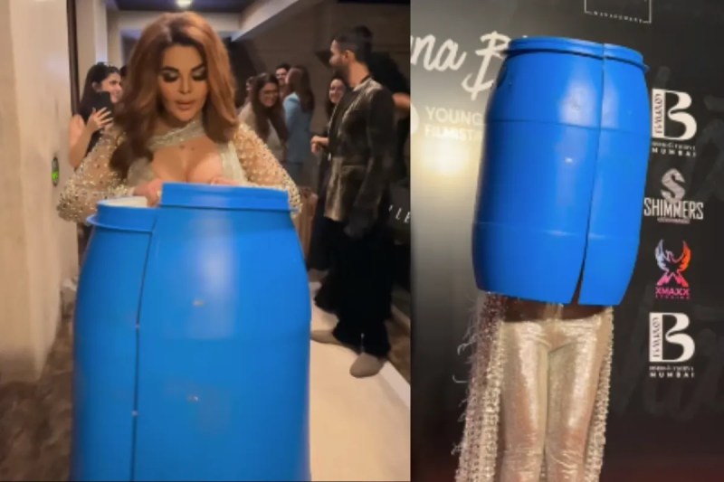 Rakhi Sawant Blue Drum Video