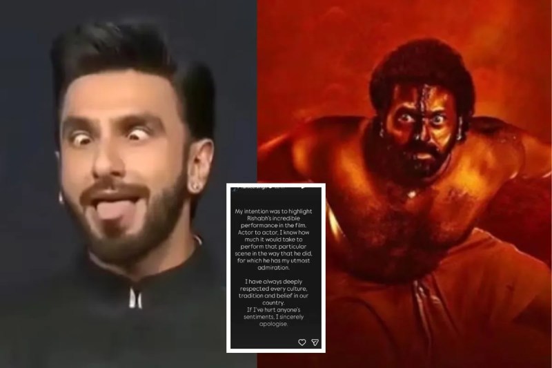 Ranveer Singh apologises after trolling over claims he insulted Goddess Chamunda devi in Kantara Chapter 1