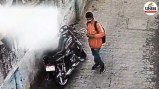 bijnor bike theft cctv video 24 seconds mobile call trick