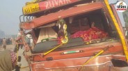 bijnor three killed road accident dcm pickup bike collision