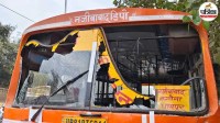 drunk roadways bus driver hits e rickshaw moradabad