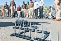 checkpoint tire killer device action speeding vehicles indore police mp news