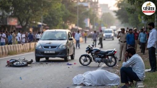 rampur girl learning car runs over pregnant woman bike couple accident