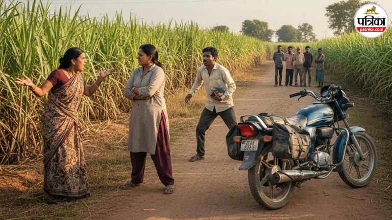 rampur man wife catches husband with girlfriend sugarcane field fight