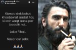 Ranveer Singh Cryptic Post