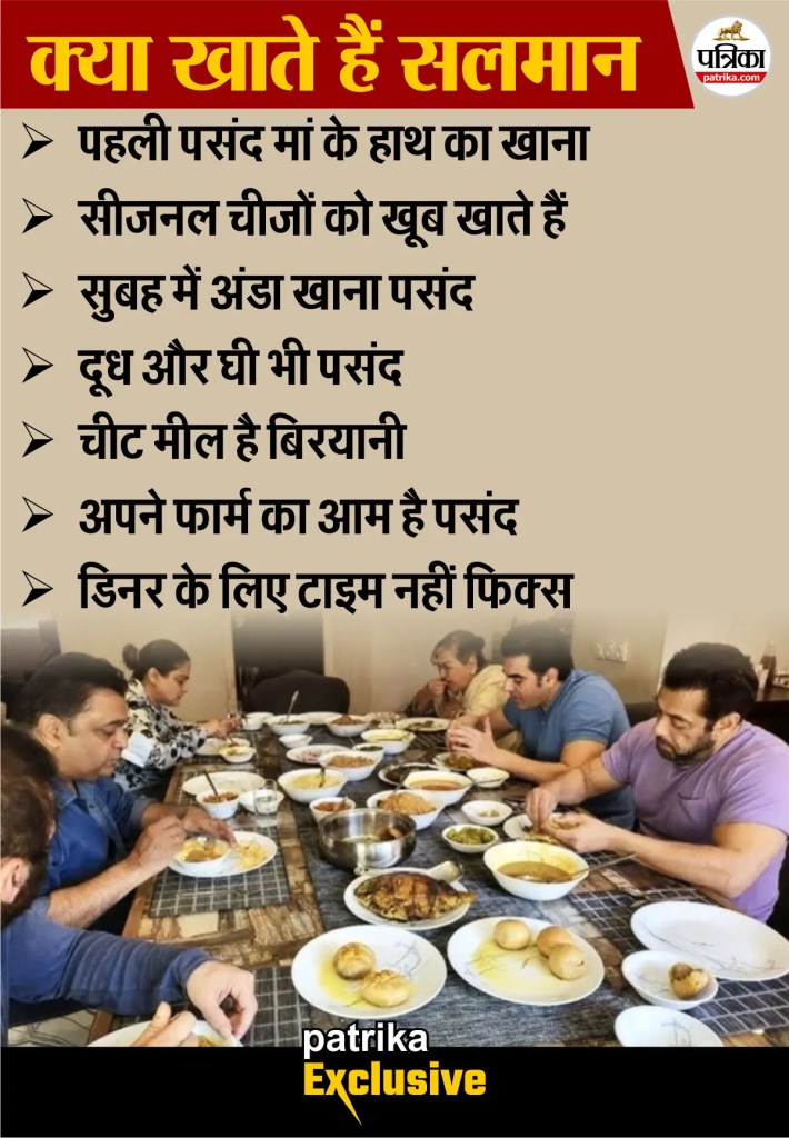 salman khan food
