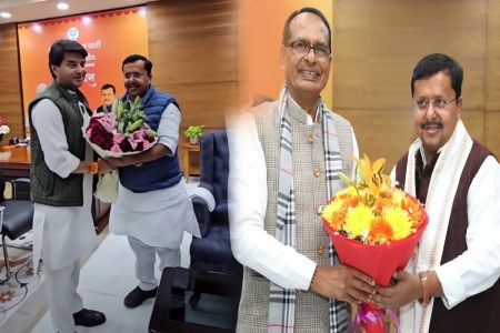 बीजेपी के राष्ट्रीय अध्यक्ष नितिन नवीन से मिले सिंधिया और शिवराज सिंह