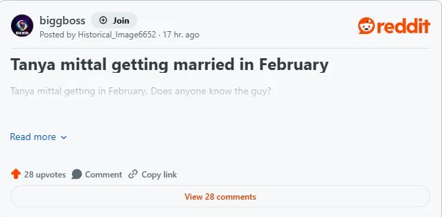 Tanya Mittal Marriage In February