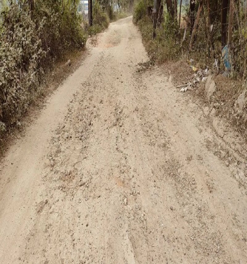 ५५.५९ लाख रुपए में दो किमी का सडक़ का हुआ था निर्माण, मरम्मत कार्य भी नहीं, अधिकारी मौन