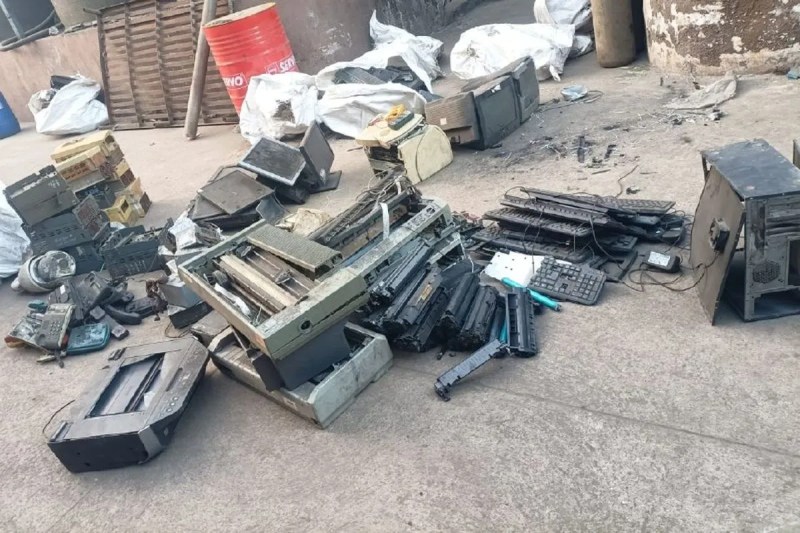 9 tons of e-waste collected from industrial units in two days.