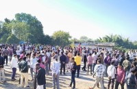 चक्काजाम के दौरान रही भीड