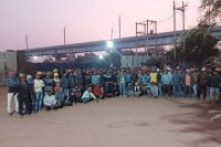 Strike by Workers of Railway Grade Separator Construction Company