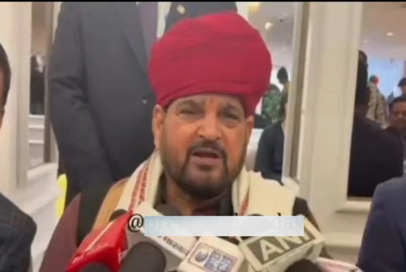 बीजेपी के पूर्व सांसद बृजभूषण सिंह फोटो सोर्स ए एन आई के वीडियो से