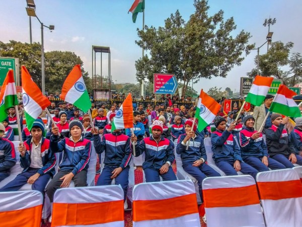 Railway  police force band performs at jaipur